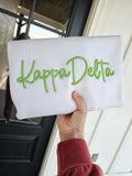 3D Puff Custom Kappa Delta - Double Words Embroidery