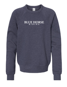 Blue Horse Riding Bella YOUTH Sweashirts