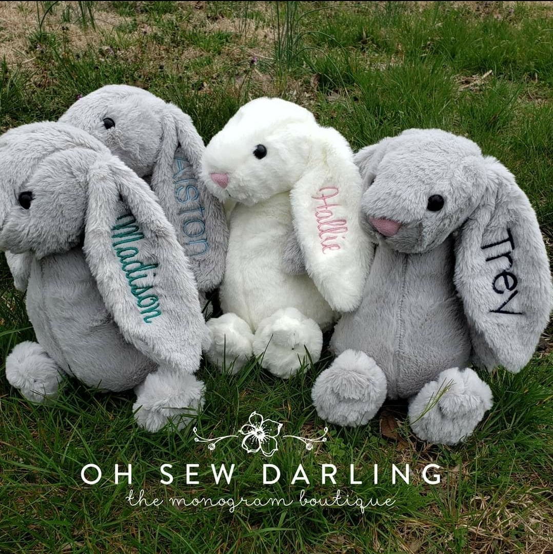 Monogrammed jellycat hot sale bunny